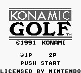 Konamic Golf (Japan) Title Screen